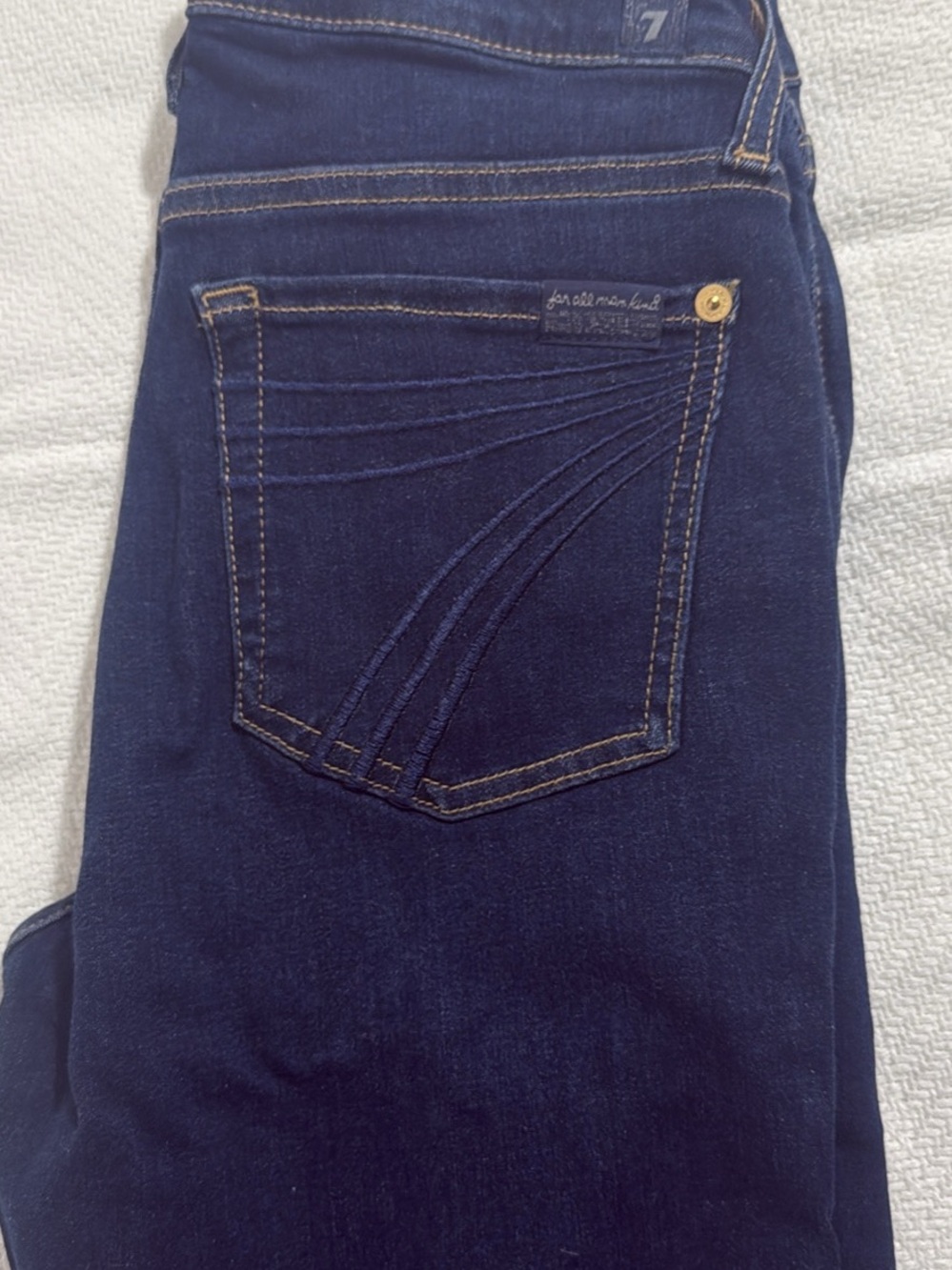 7 For All Mankind Dark Blue Boot Cut Jeans